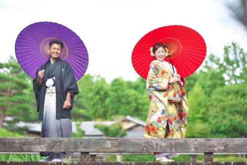 日本庭園にて前撮り｜滋賀前撮り人気店ブルースター