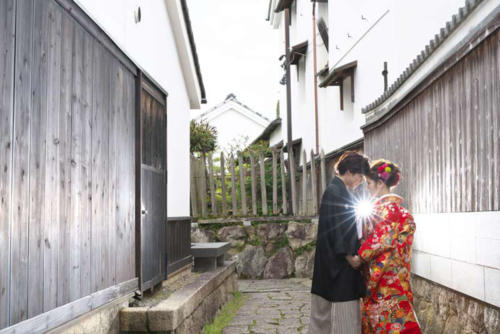 八幡掘りにて和装前撮り｜滋賀前撮り人気店ブルースター