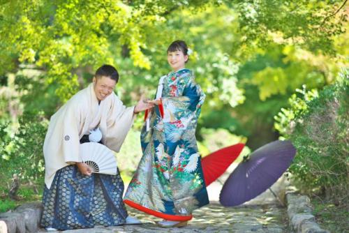 大津市の公園にて和装前撮り｜滋賀前撮り人気店ブルースター