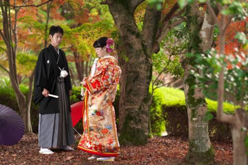 滋賀で紅葉と一緒に和装前撮り