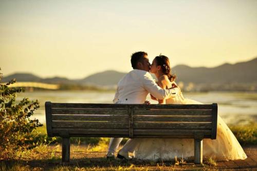 琵琶湖で結婚式前撮りロケ｜滋賀前撮り人気店ブルースター