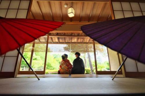 滋賀の日本庭園和室で前撮り｜滋賀前撮り人気店ブルースター