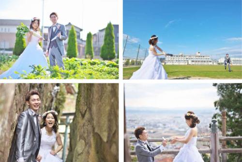 思い出の高校と太郎坊にて結婚式前撮り｜滋賀前撮り人気店ブルースター