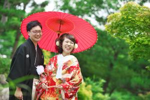 新緑で前撮りロケ｜滋賀前撮り人気店ブルースター