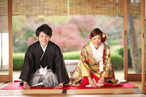 和室にて前撮りロケ｜滋賀前撮り人気店ブルースター