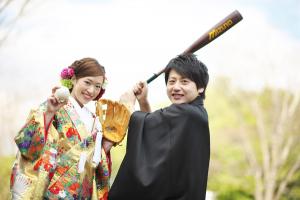 前撮りで野球をやっちゃおう　　.